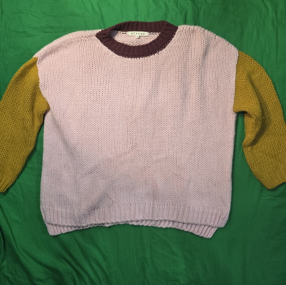 Xirena Apres Ski Colorblock Alpaca Sweater Size Medium